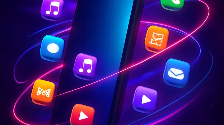 51JL COM Sleek smartphone floating in space